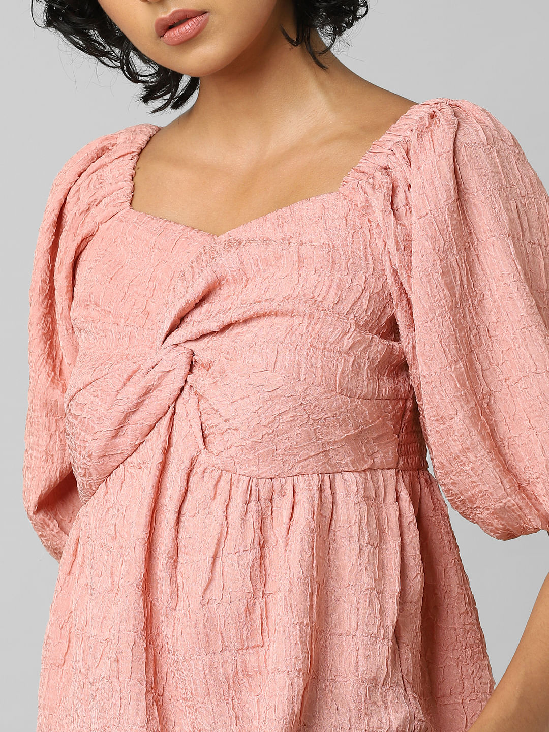 Pink Twist-Detail Top