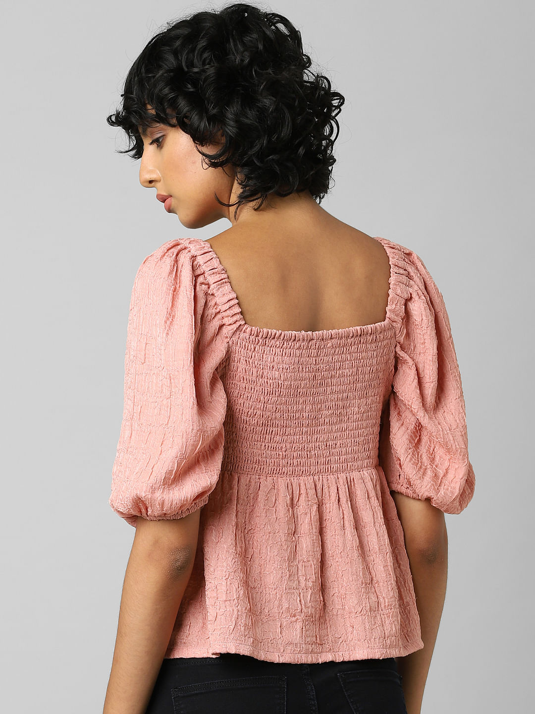 Pink Twist-Detail Top