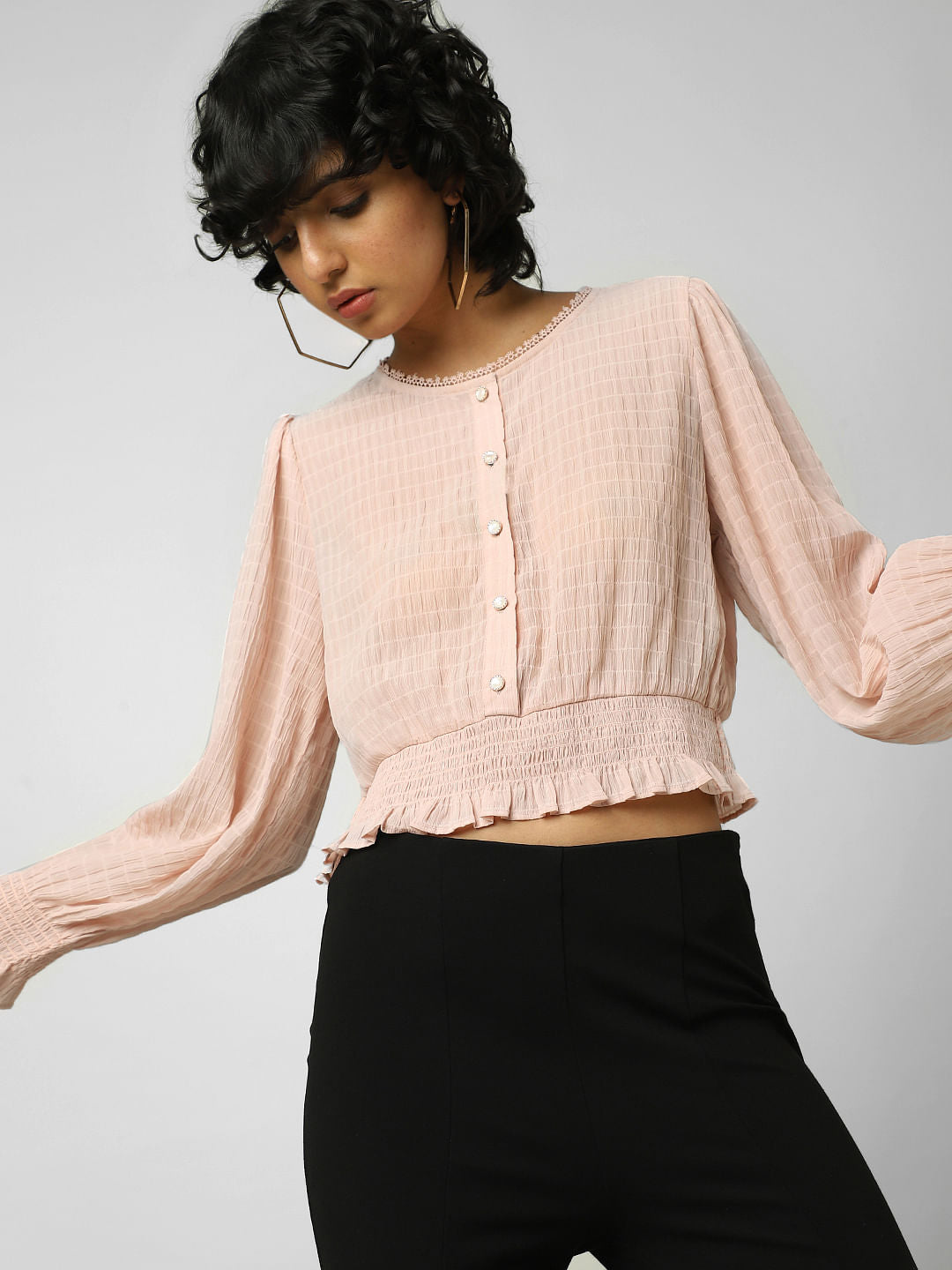 Pink Textured Top