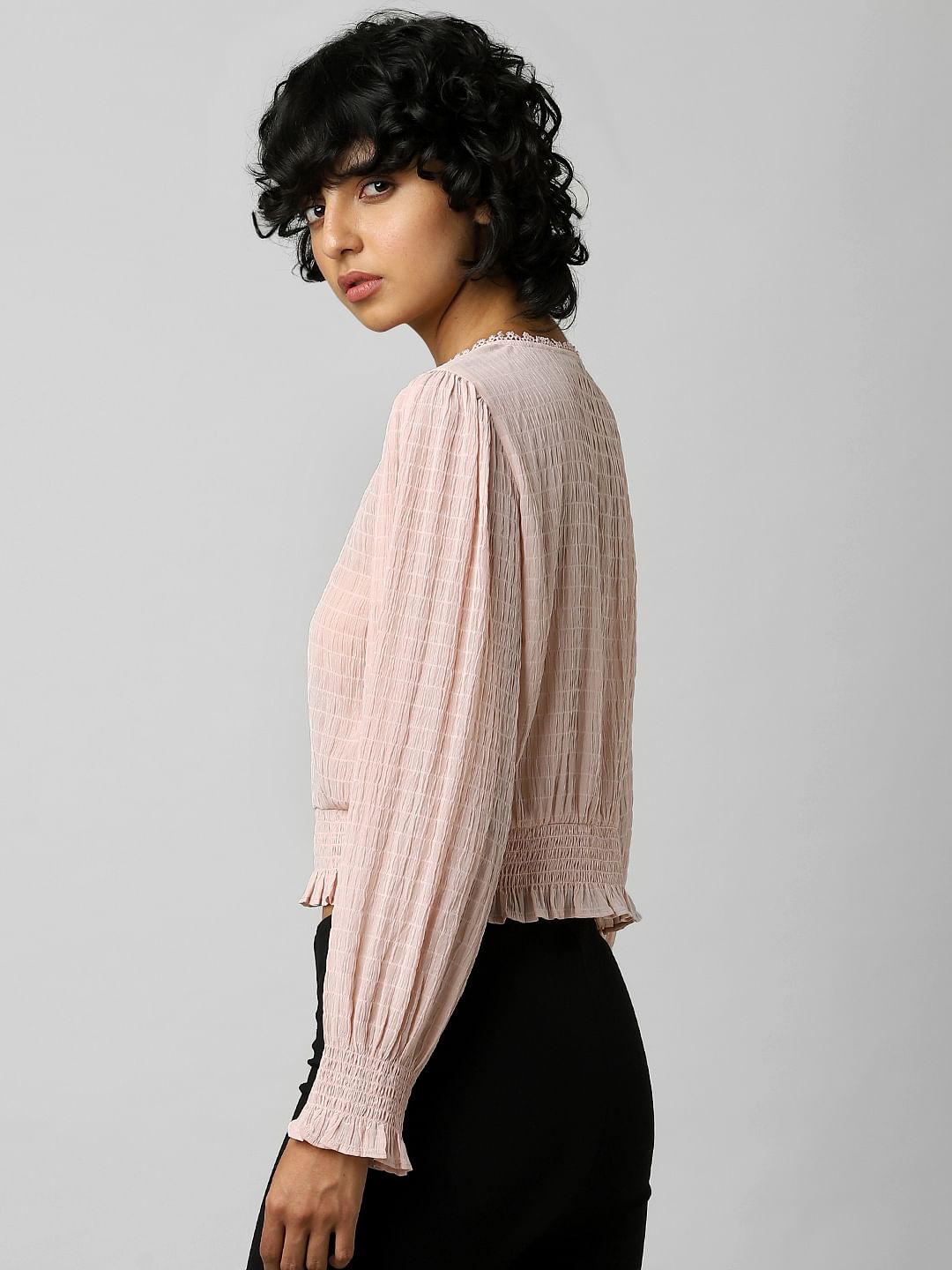 Pink Textured Top