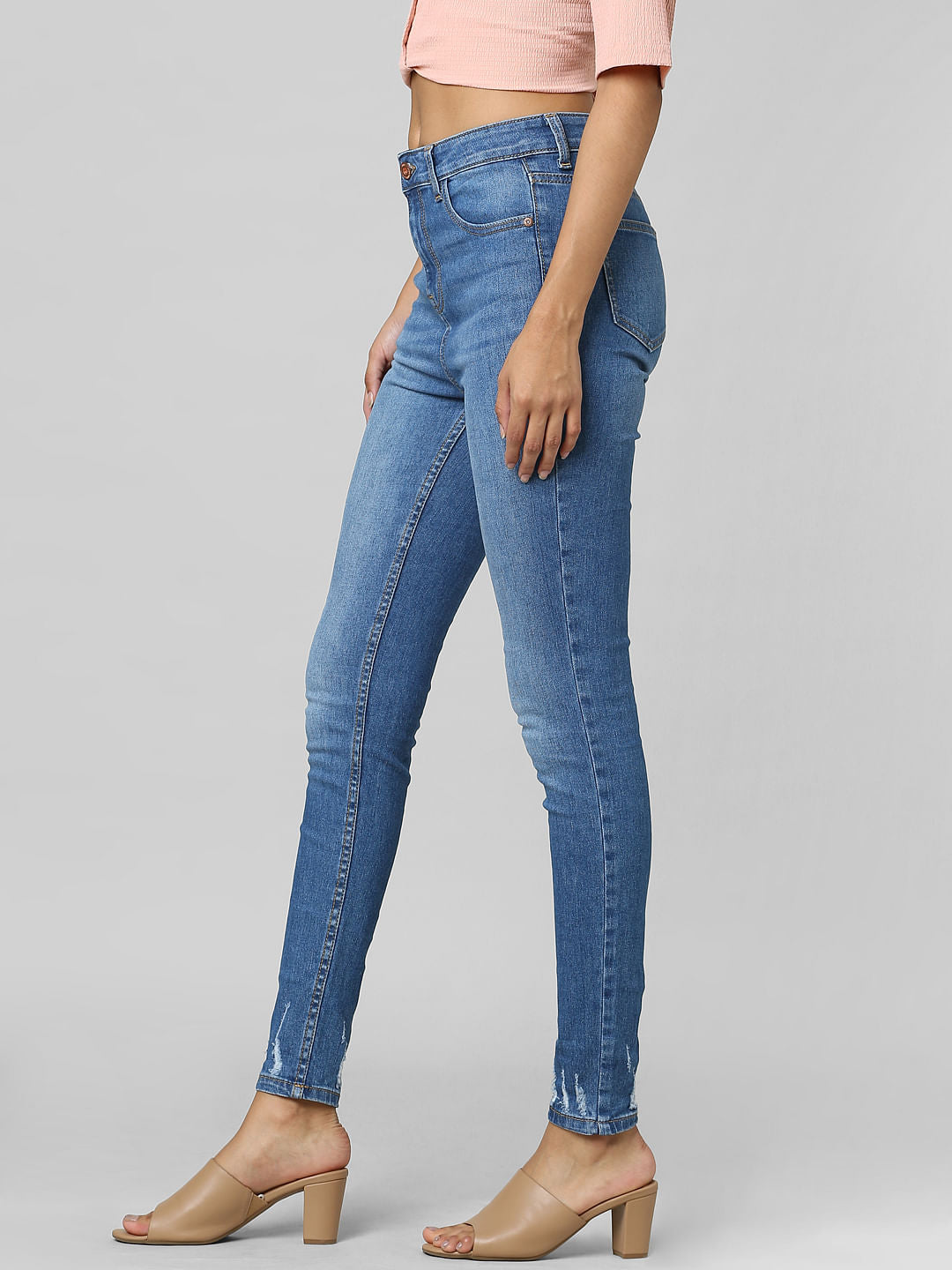 Blue High Rise Skinny Jeans