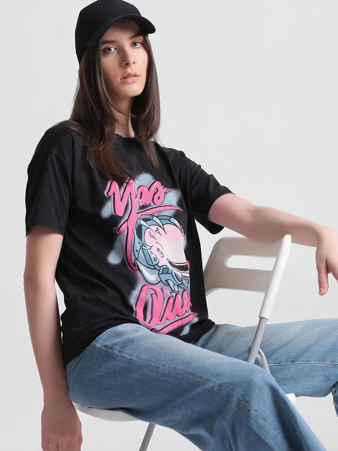 Only X Rick And Morty Black Graphic Print T-Shirt