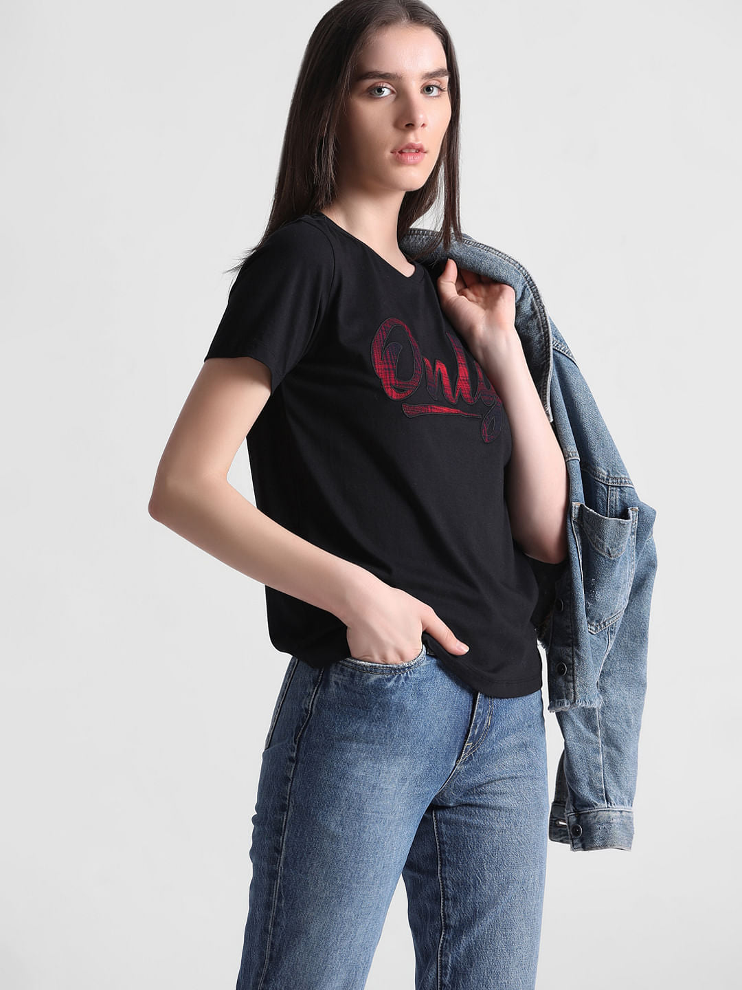 Black Logo Print T-Shirt