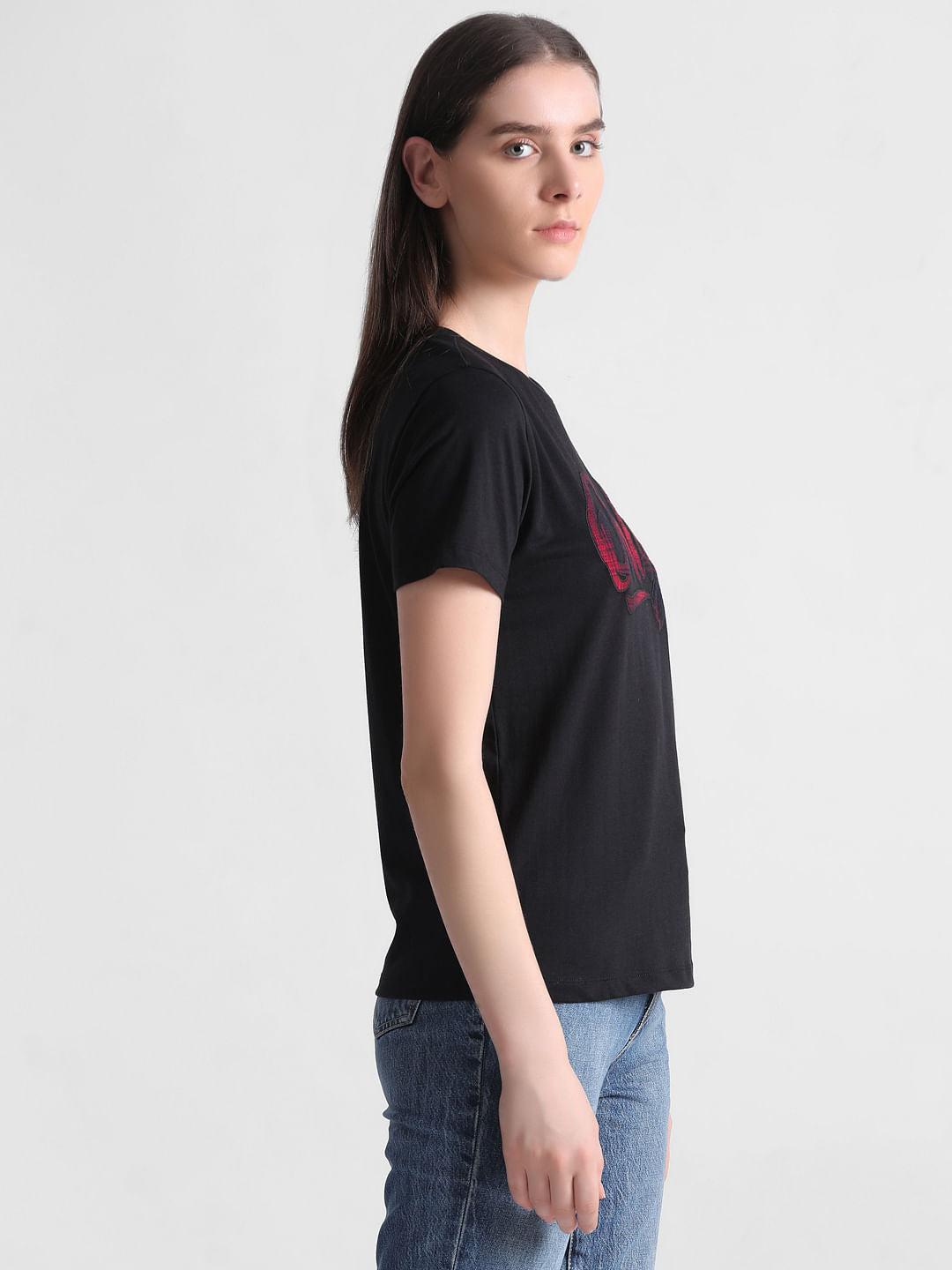 Black Logo Print T-Shirt