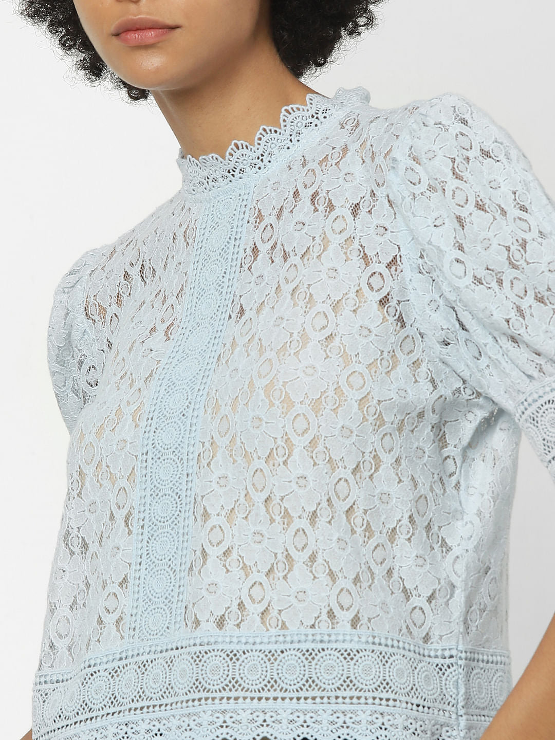 Blue Lace Top
