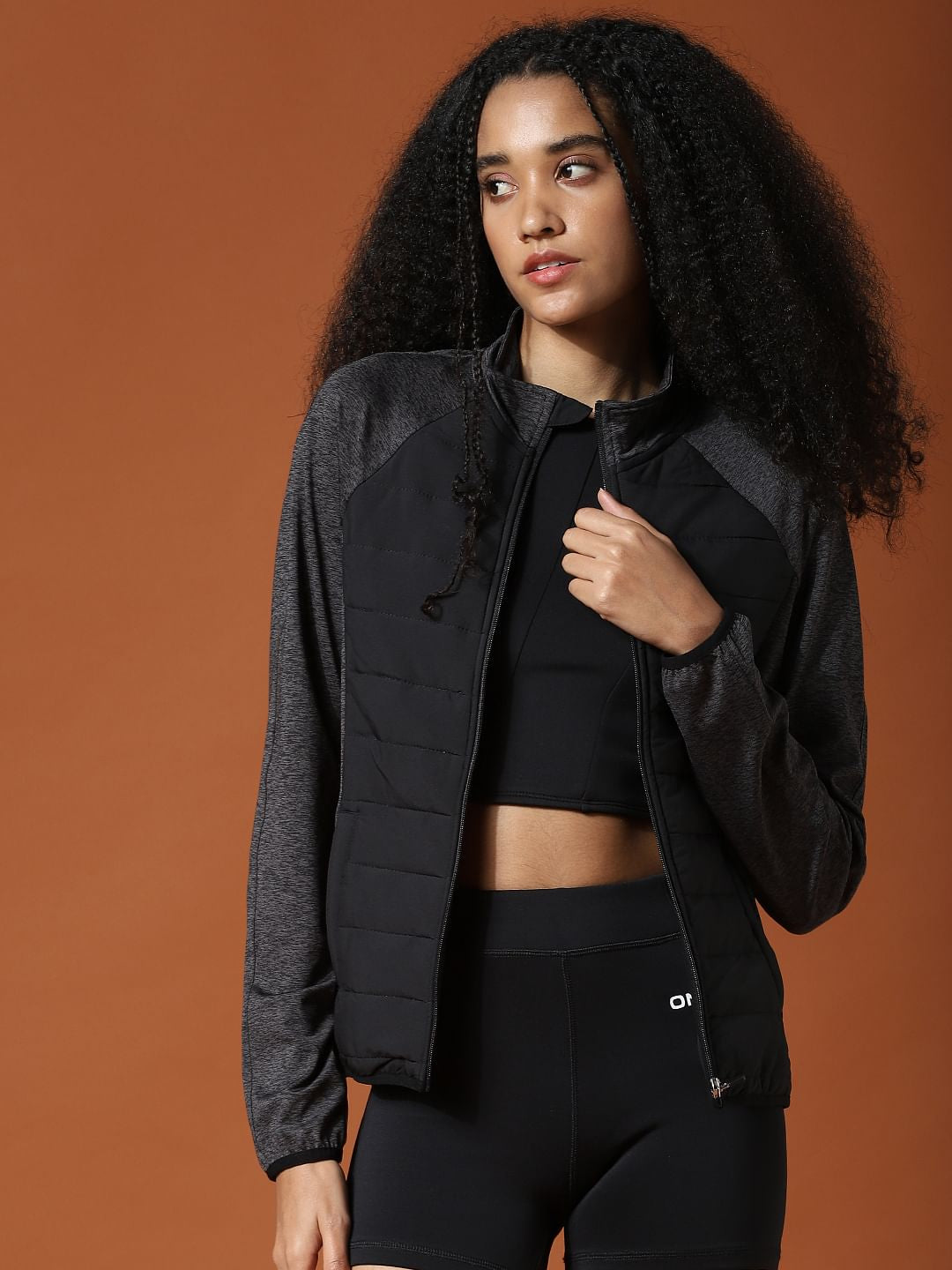 Play Black Quilted Training Jacket