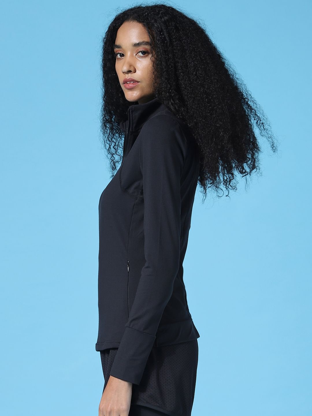 Play Black High Neck Training Top