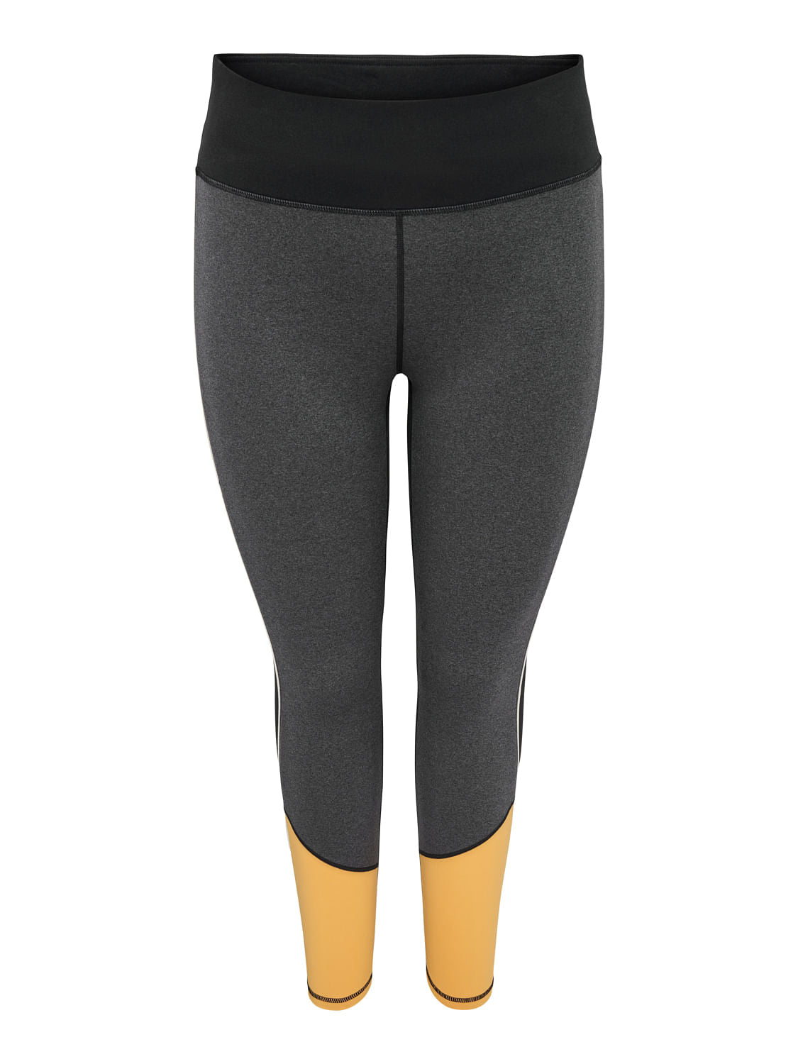 Play Curvy Black High Rise Colourblocked Training Tights