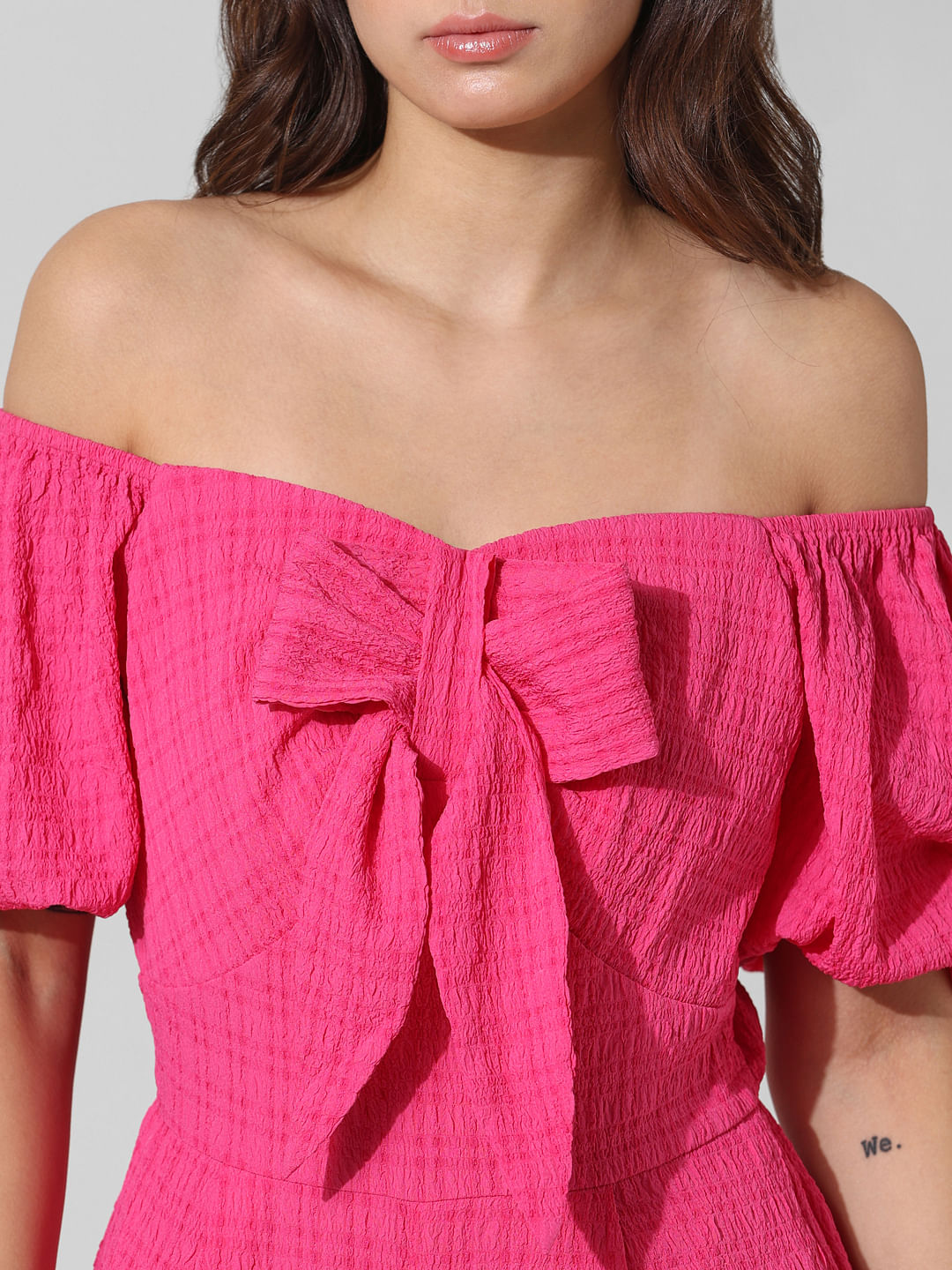 Pink Tie-Detail Jumpsuit