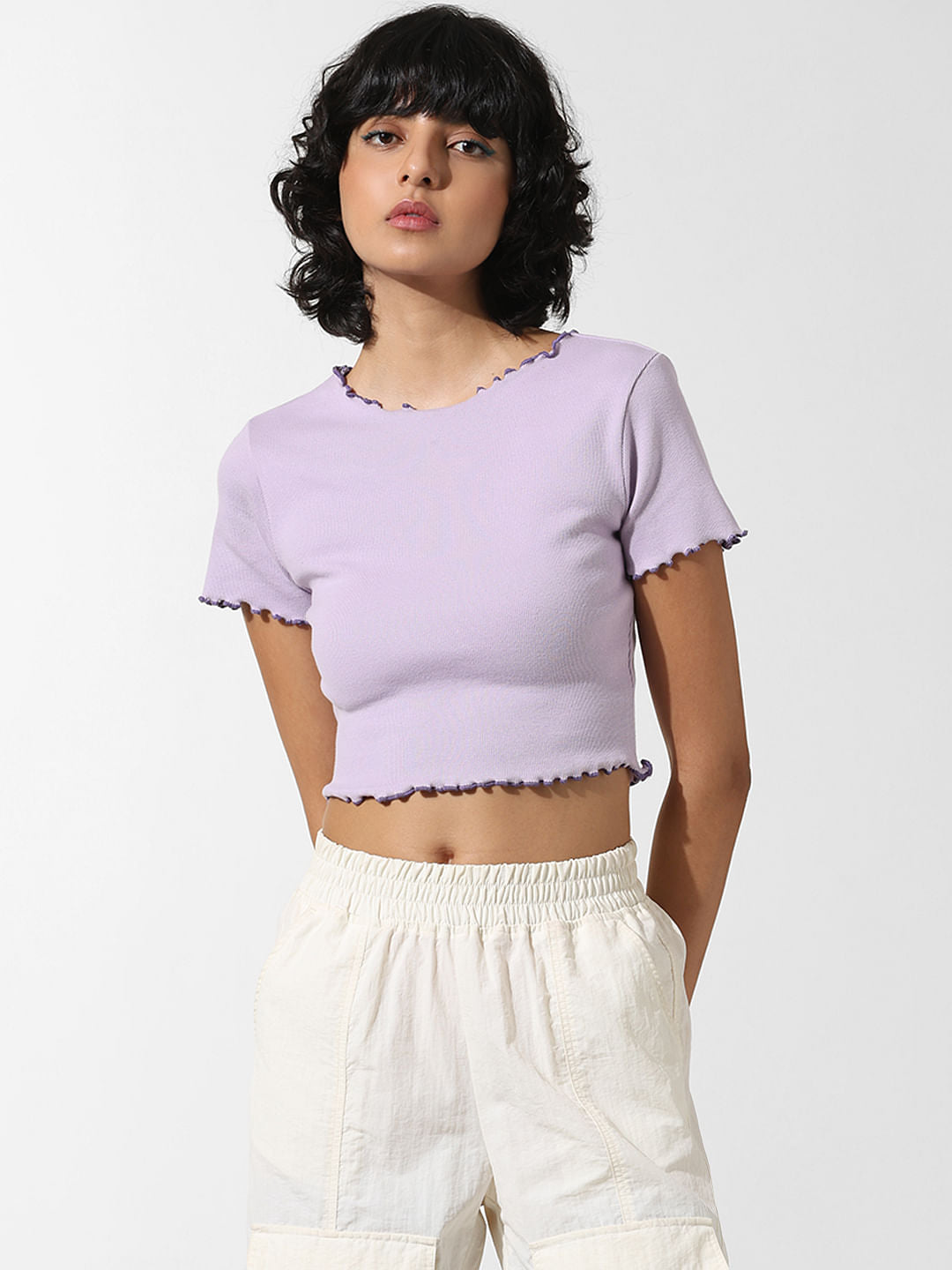 Purple Cropped T-Shirt