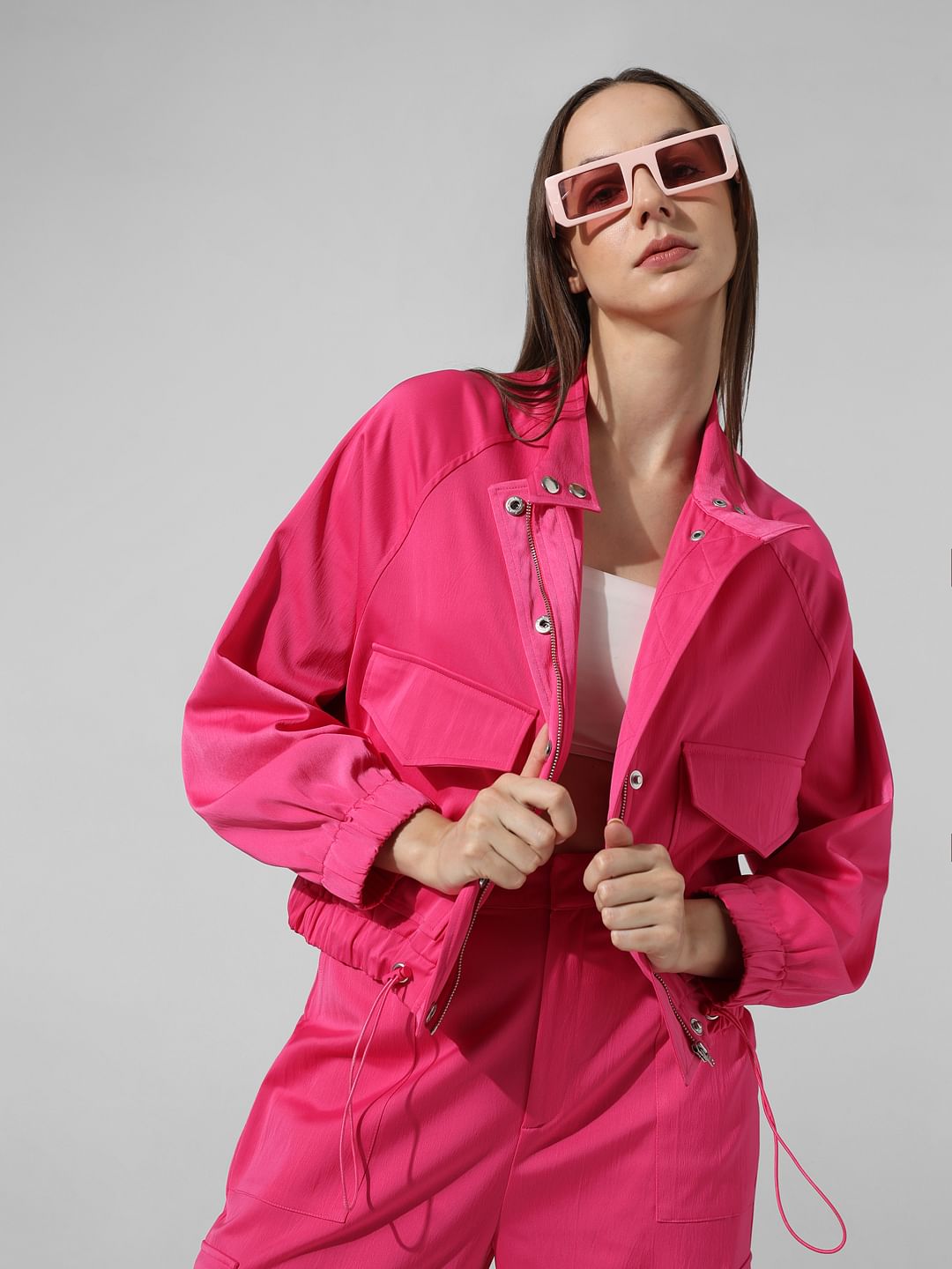 Fuchsia Pink Co-Ord Set Jacket