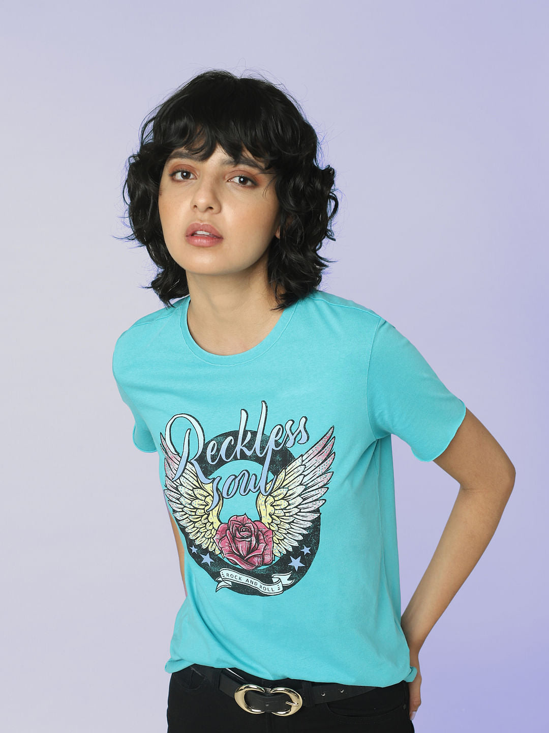 Blue Graphic Print T-Shirt