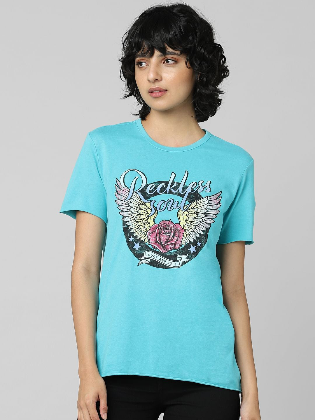 Blue Graphic Print T-Shirt