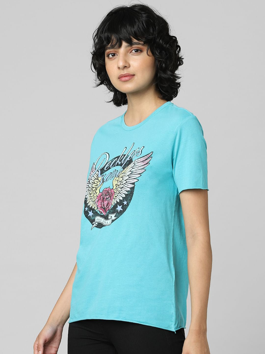 Blue Graphic Print T-Shirt