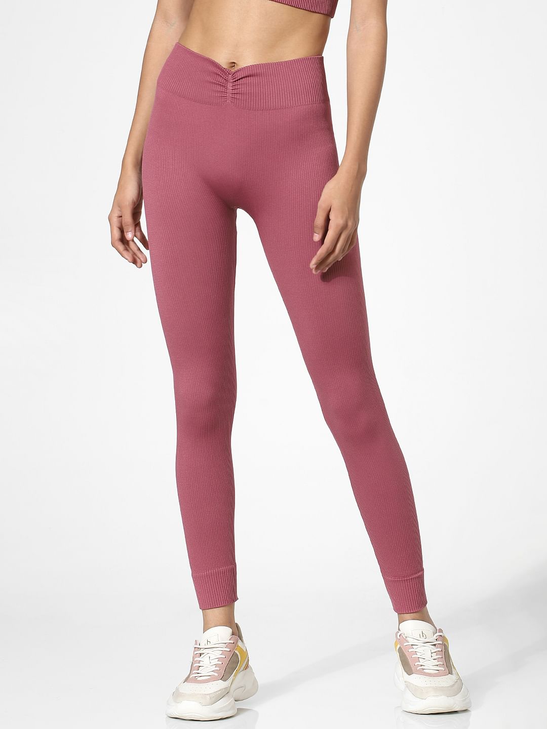 Pink High Rise Co-Ord Training Tights