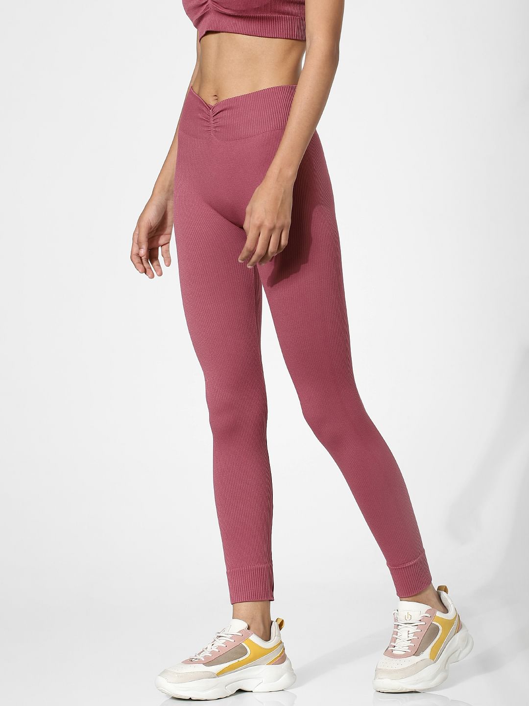 Pink High Rise Co-Ord Training Tights
