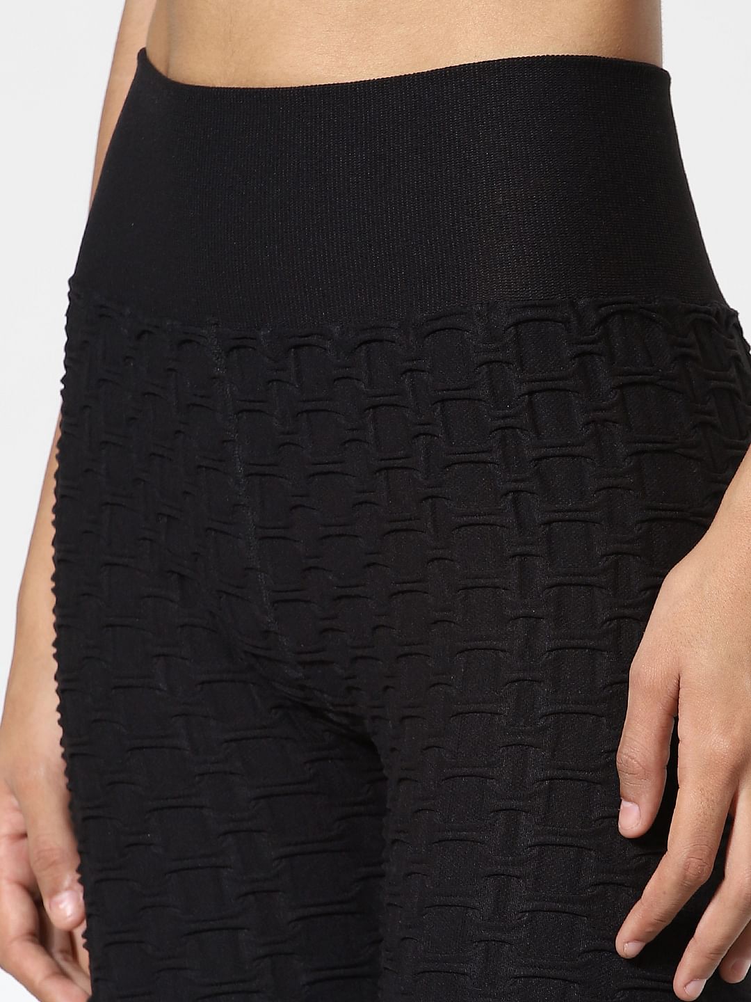 Black High Rise Structured Training Tights