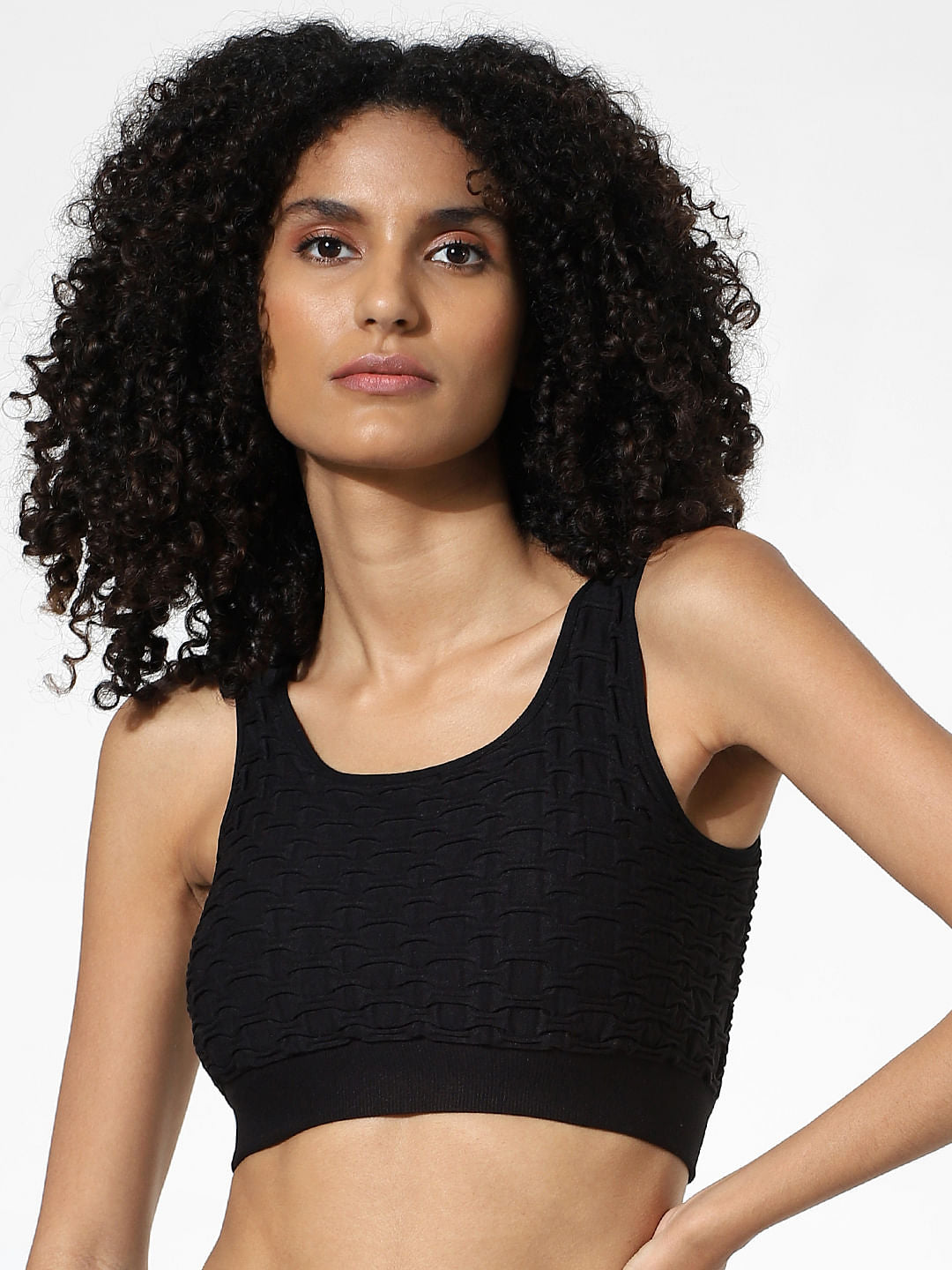 Black Structured Sports Bra