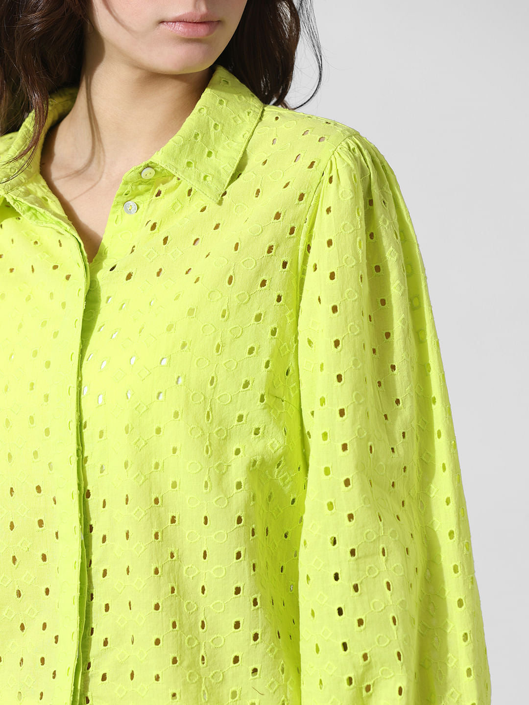 Green Schiffli Shirt