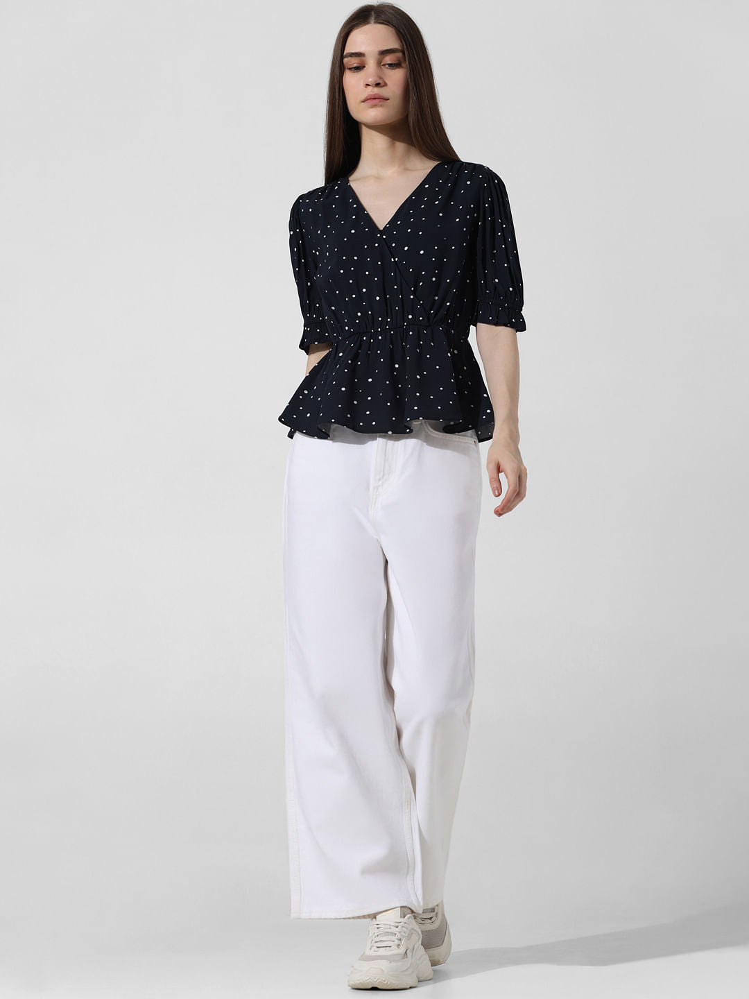 Black Polka Dot Top