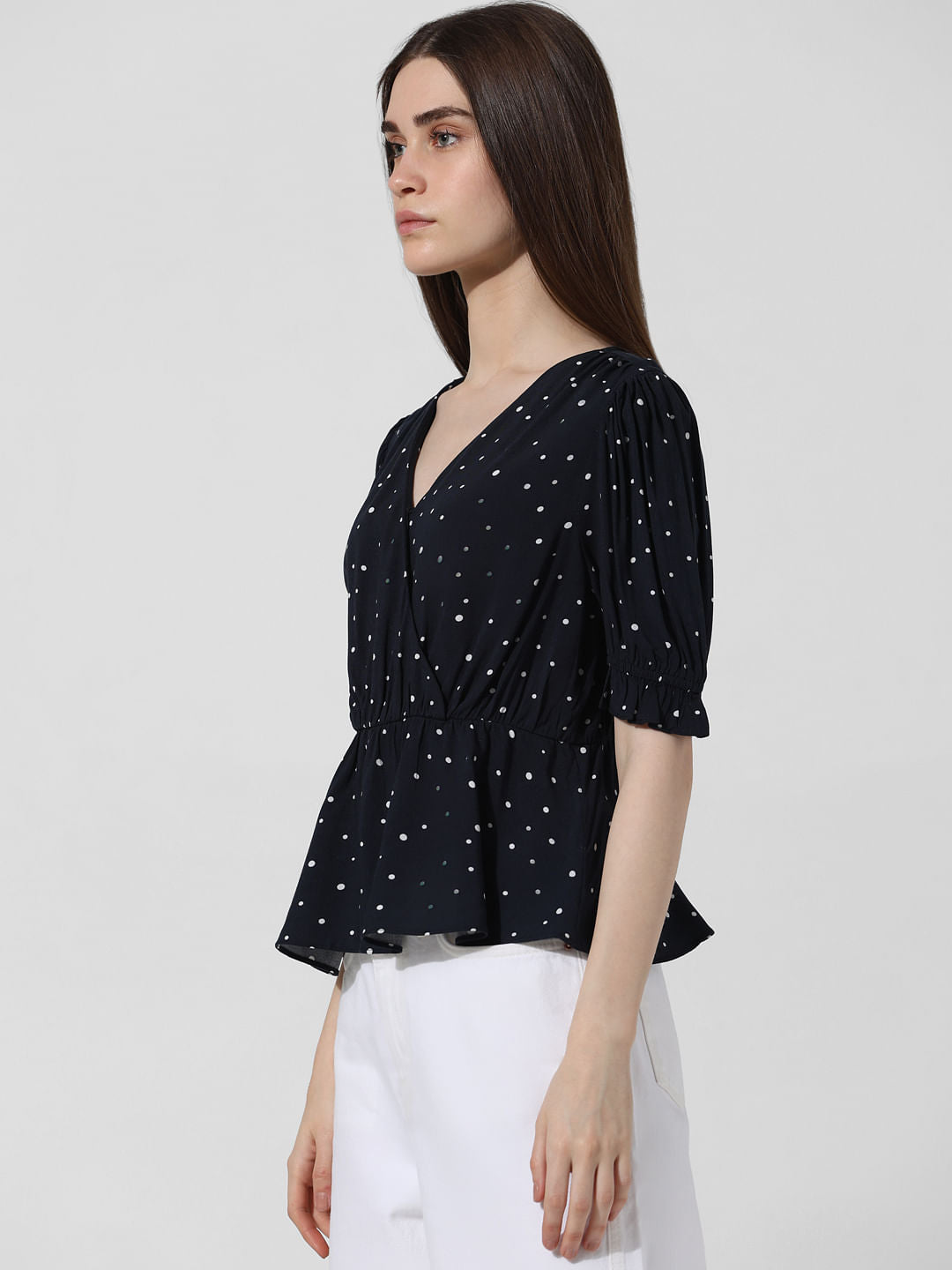 Black Polka Dot Top