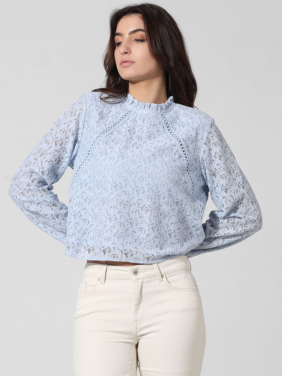 Light Blue Lace Top