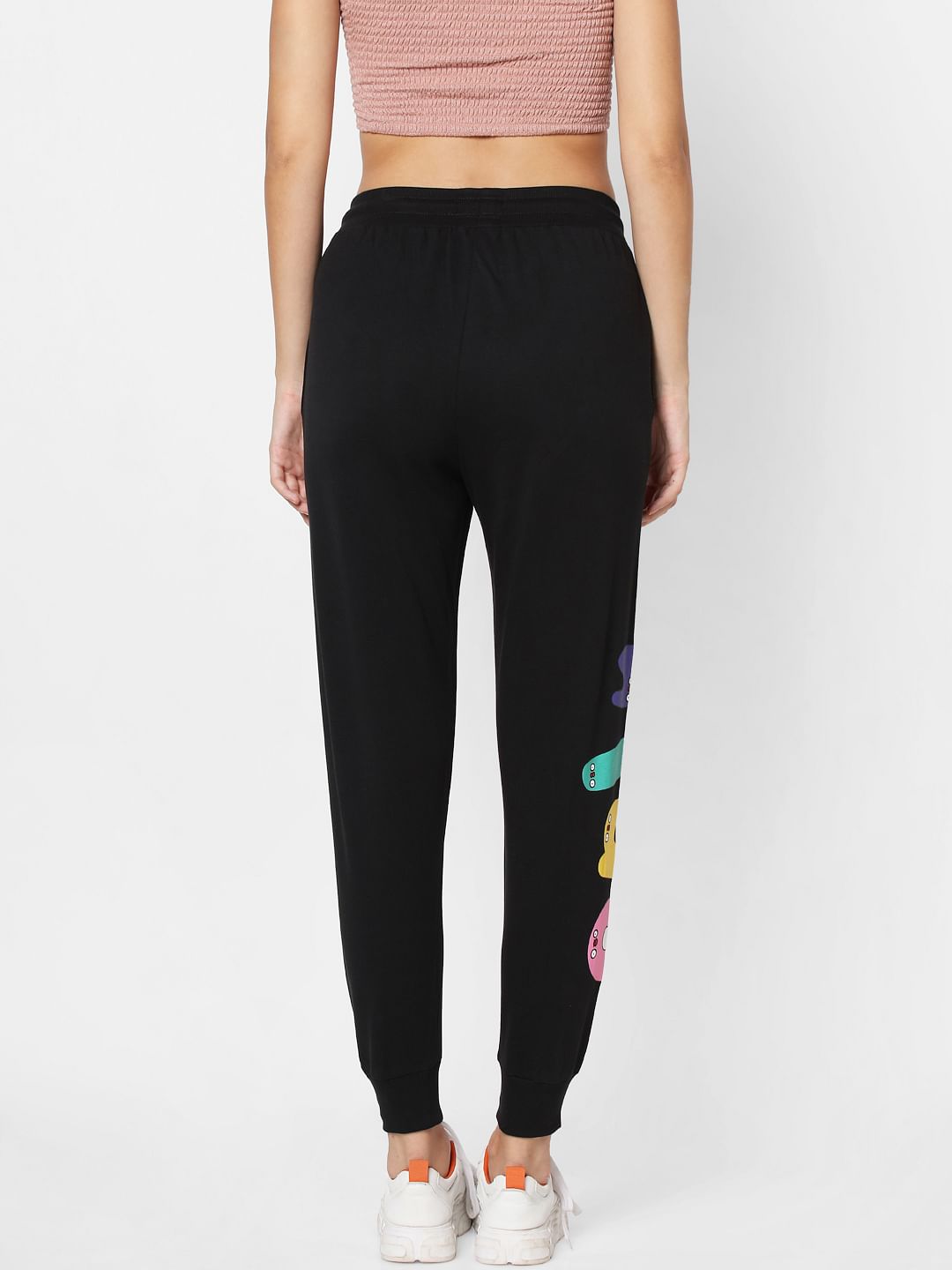 Only X Flabjacks Black Mid Rise Joggers