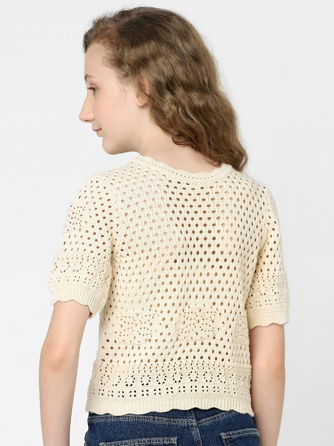 Beige Crochet Top