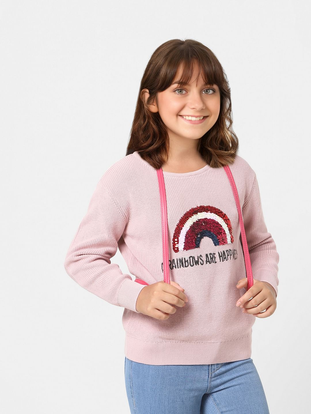 Pink Sequin Detail Pullover