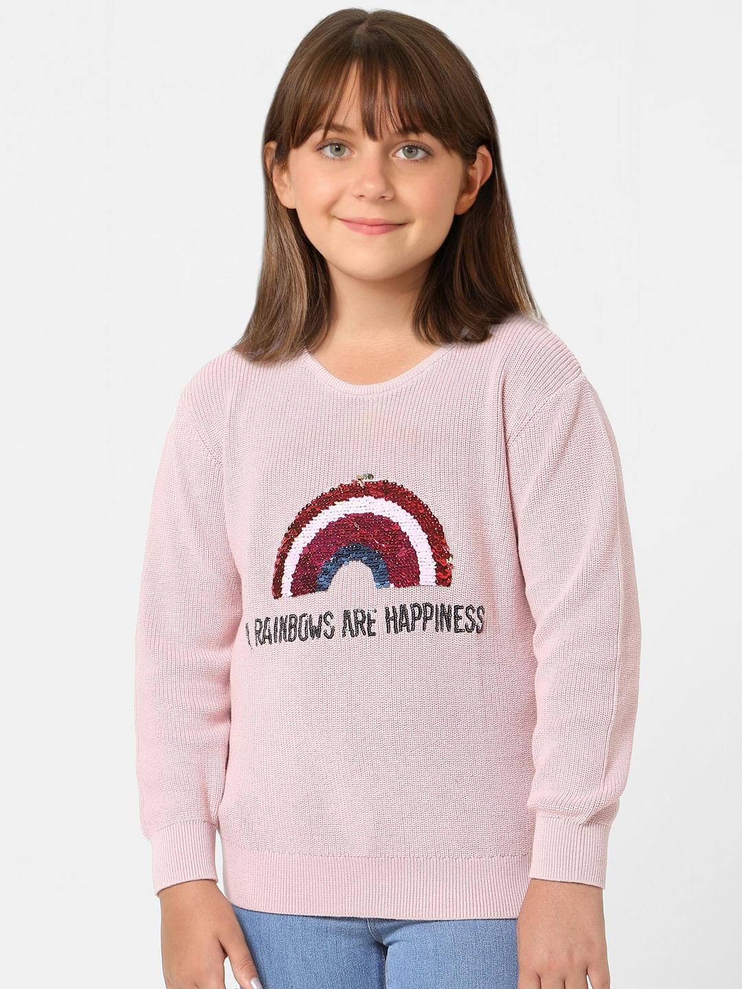 Pink Sequin Detail Pullover