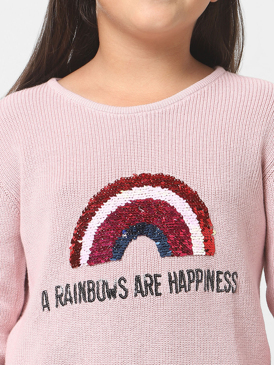 Pink Sequin Detail Pullover