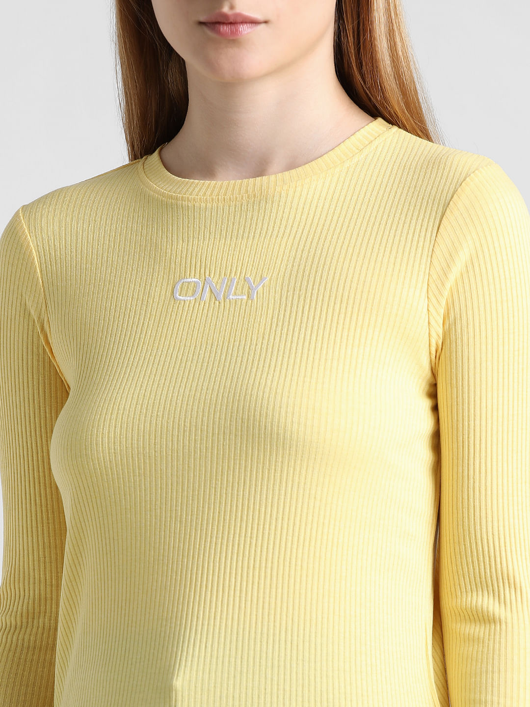 Yellow Logo Ribbed T-Shirt