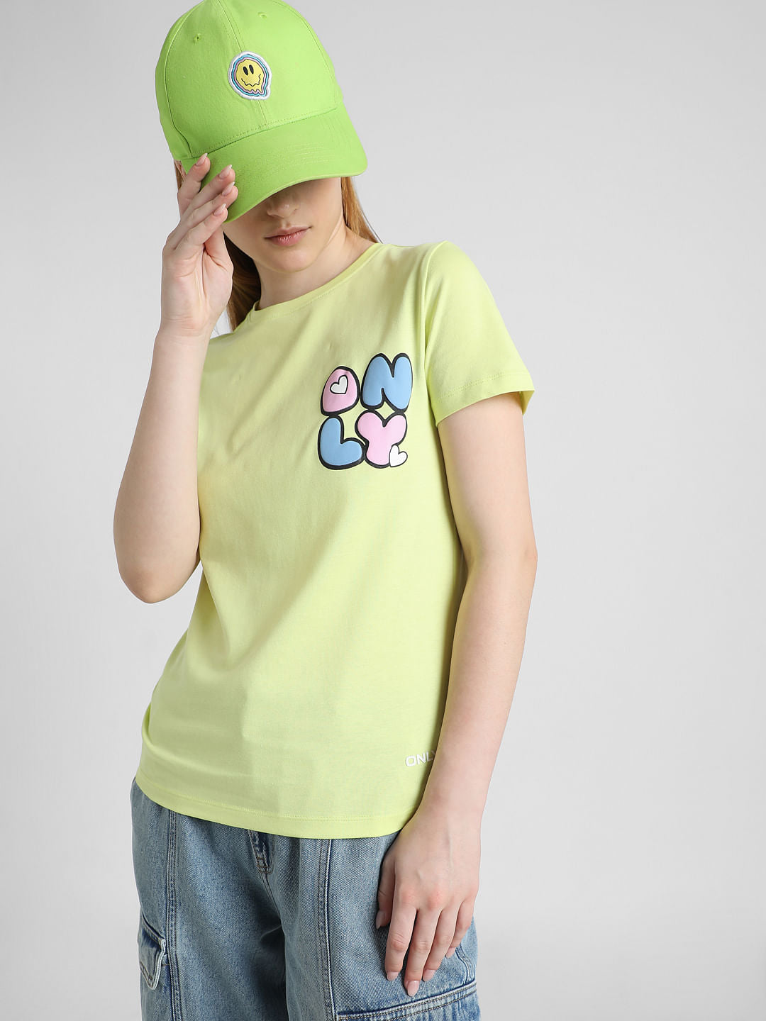 Yellow Large Print T-Shirt