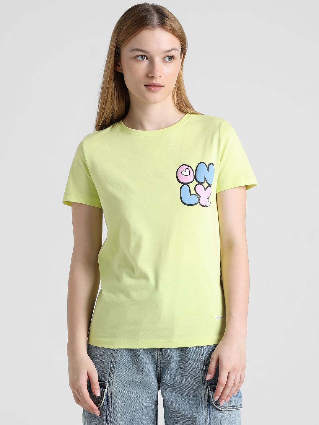 Yellow Large Print T-Shirt