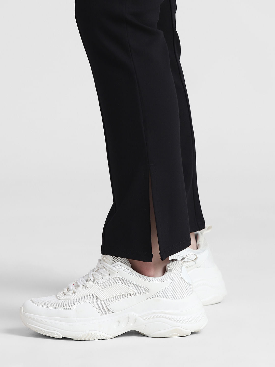 Black High Rise Knitted Skinny Legging