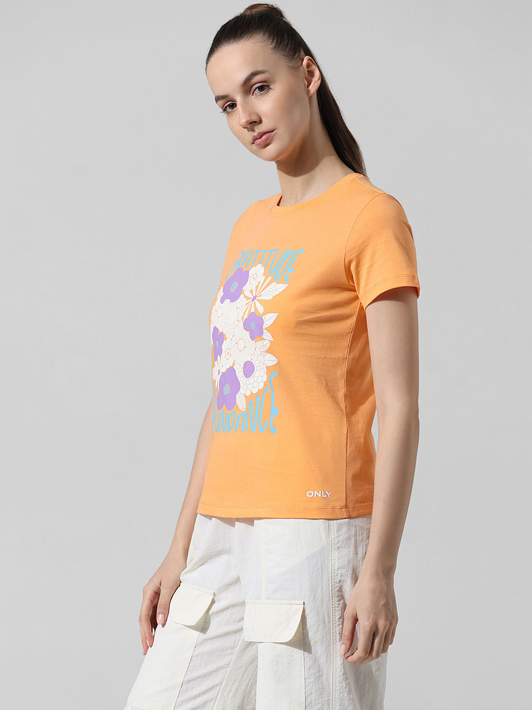 Orange Printed T-Shirt