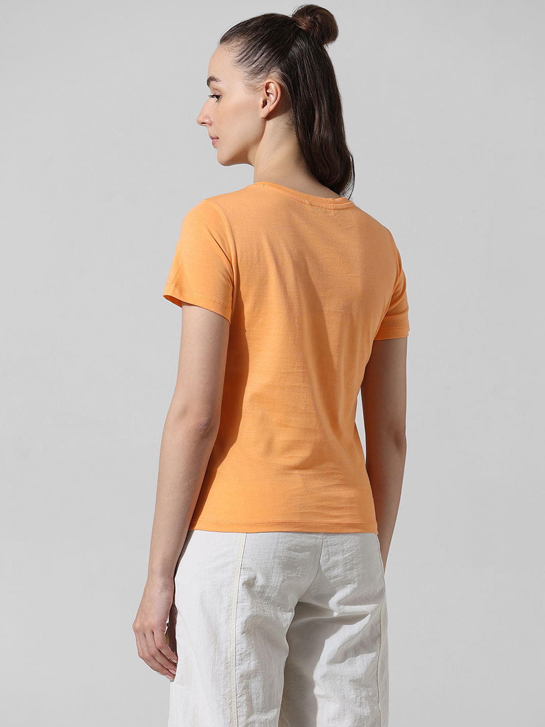 Orange Printed T-Shirt