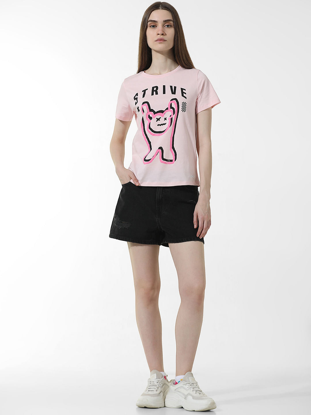 Pink Graphic Print T-Shirt