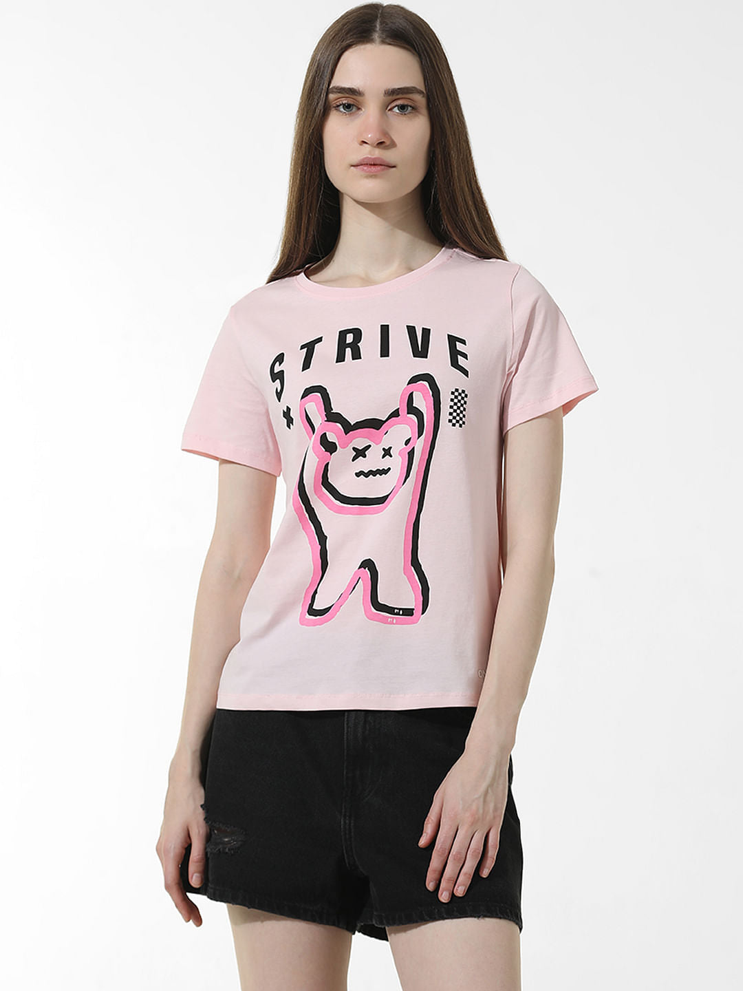 Pink Graphic Print T-Shirt