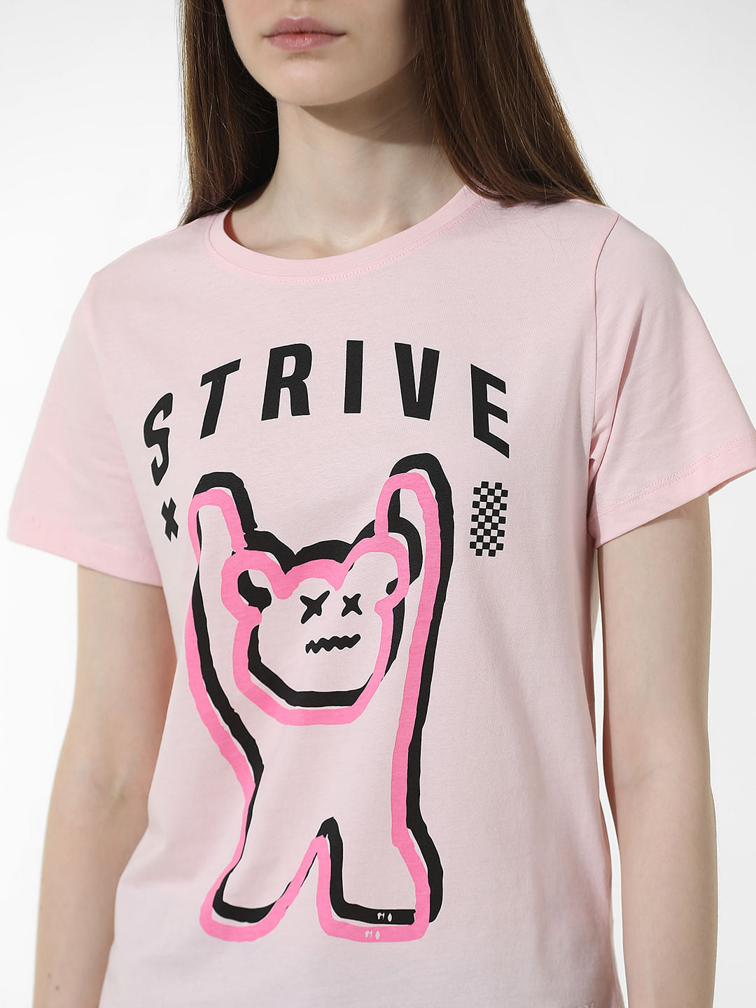 Pink Graphic Print T-Shirt