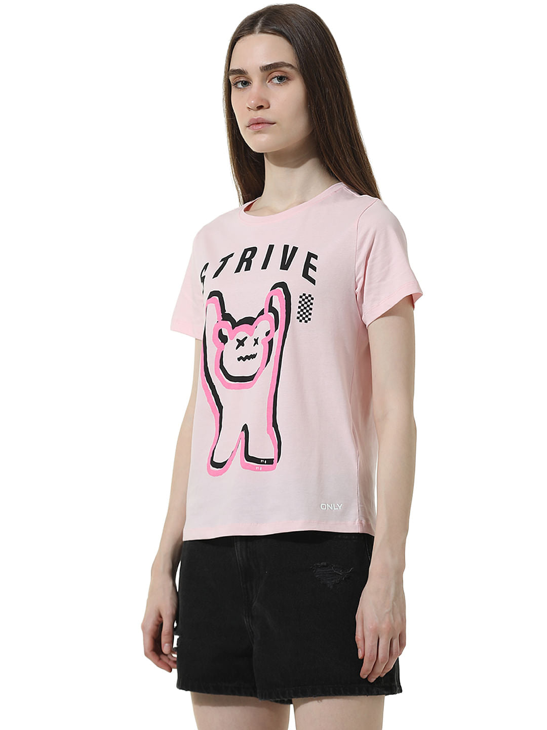 Pink Graphic Print T-Shirt