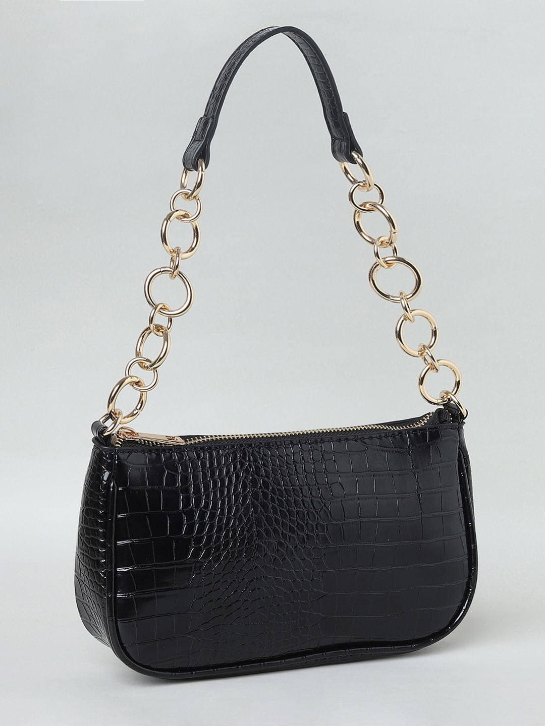 Black Baguette Bag