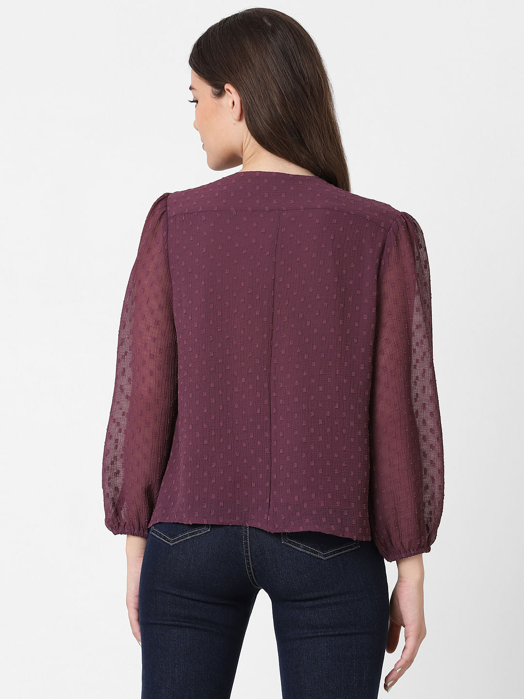 Dark Purple Textured Top