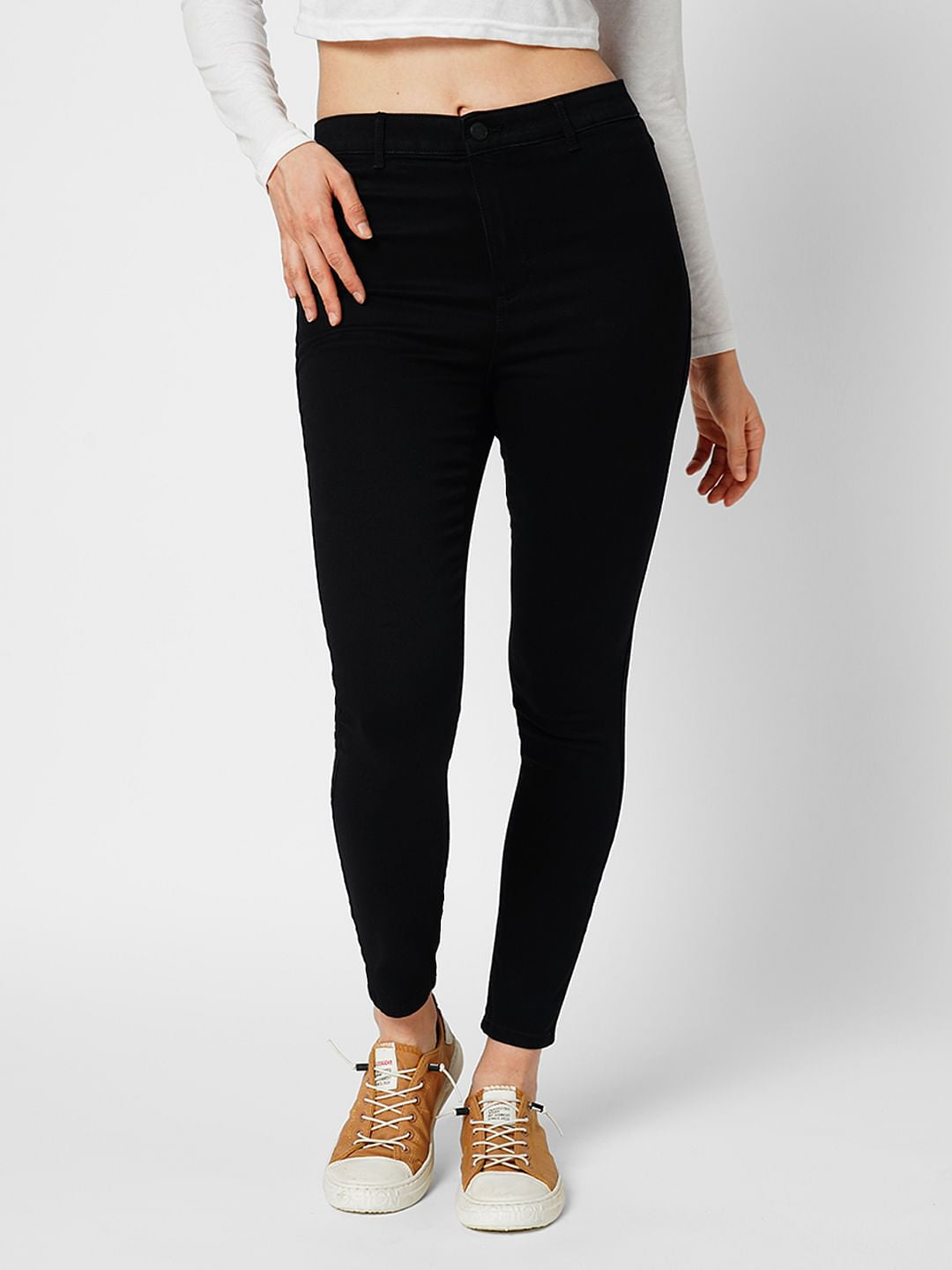 Jdy By Only Black High Rise Skinny Fit Jeans