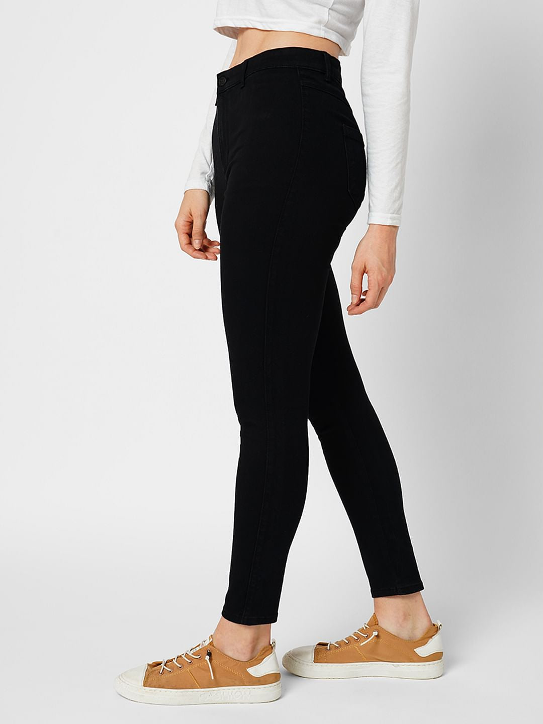Jdy By Only Black High Rise Skinny Fit Jeans