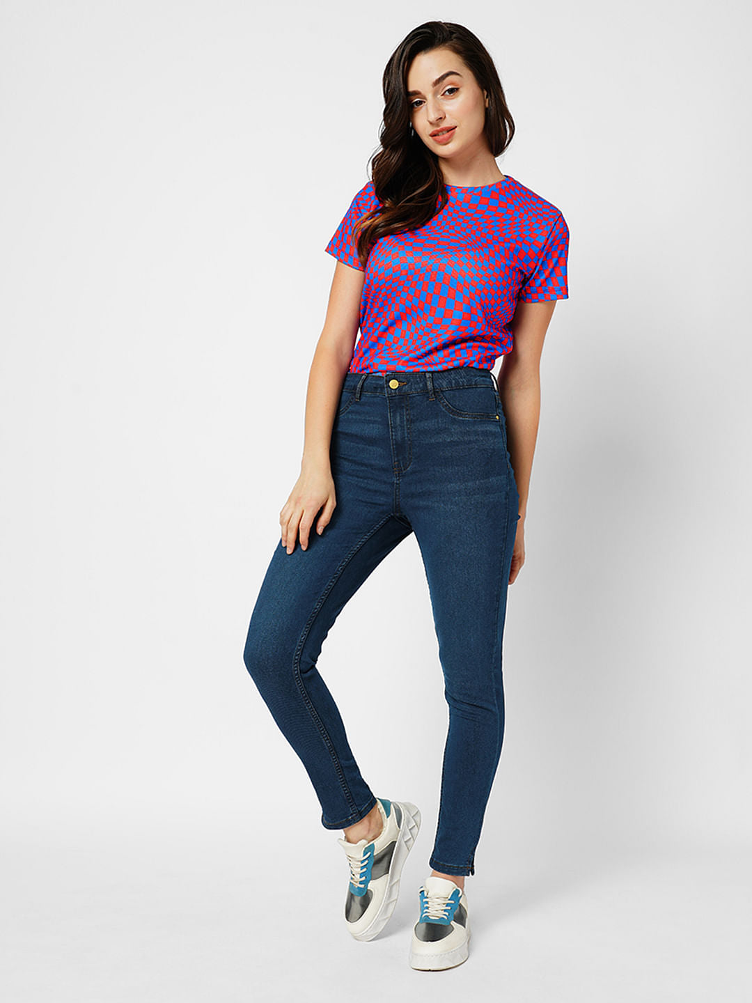 Jdy By Only Dark Blue High Rise Skinny Fit Jeggings