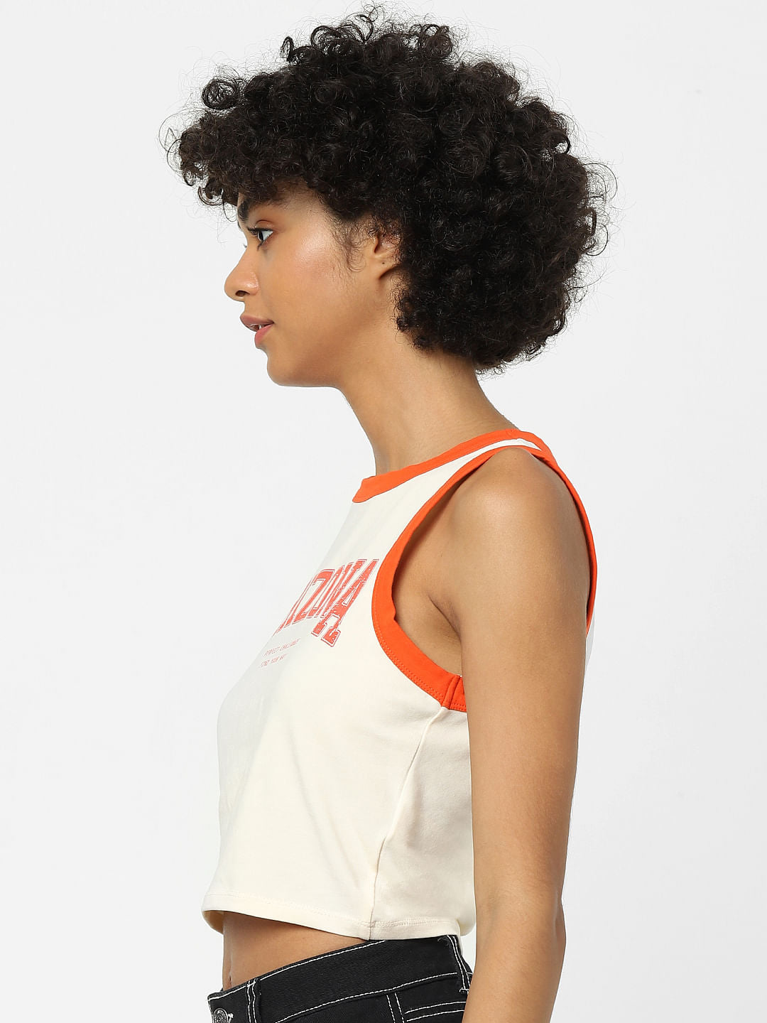 Beige Cropped Tank Top