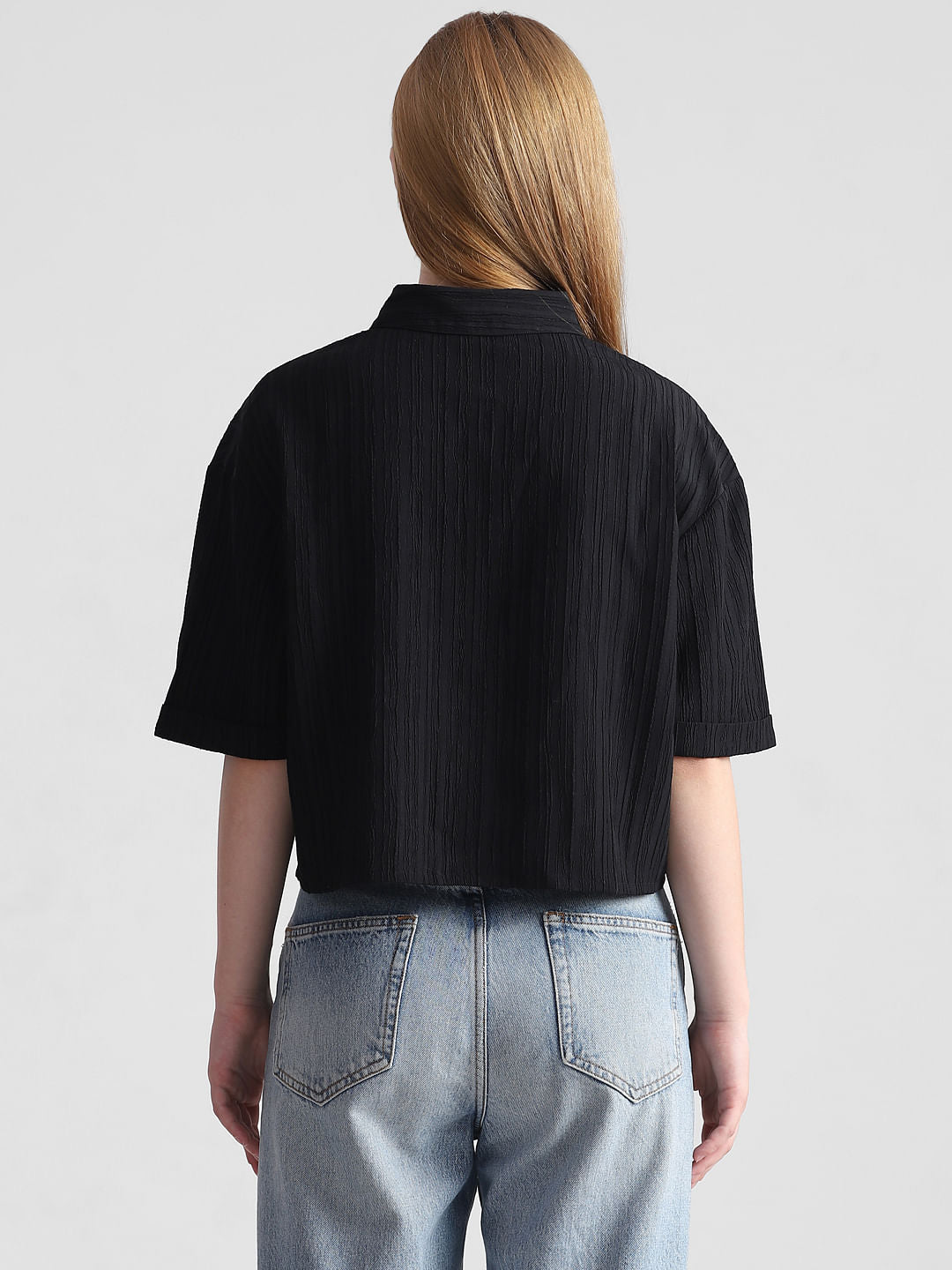 Black Textured Shirt