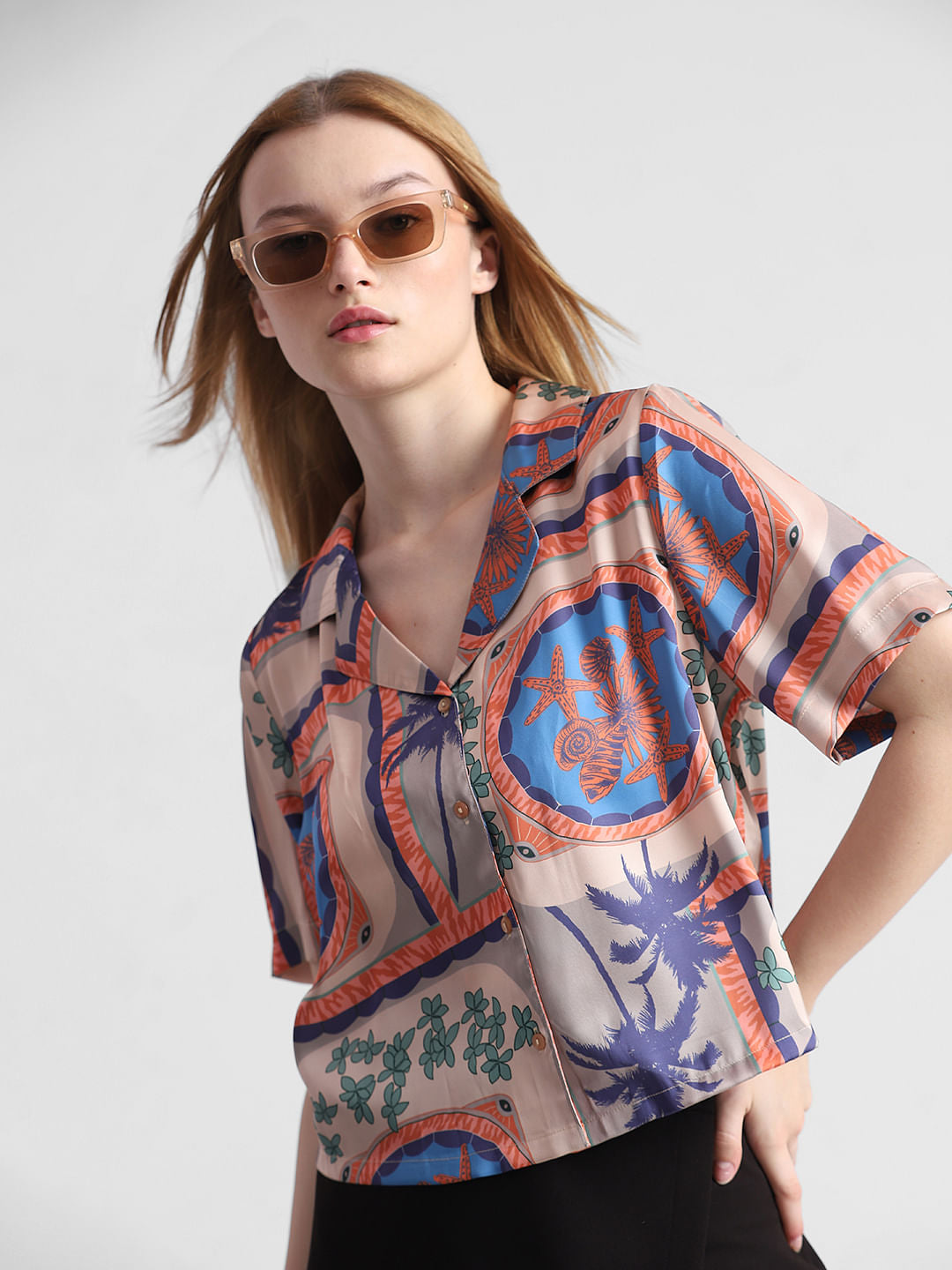 Light Brown Printed Shirt