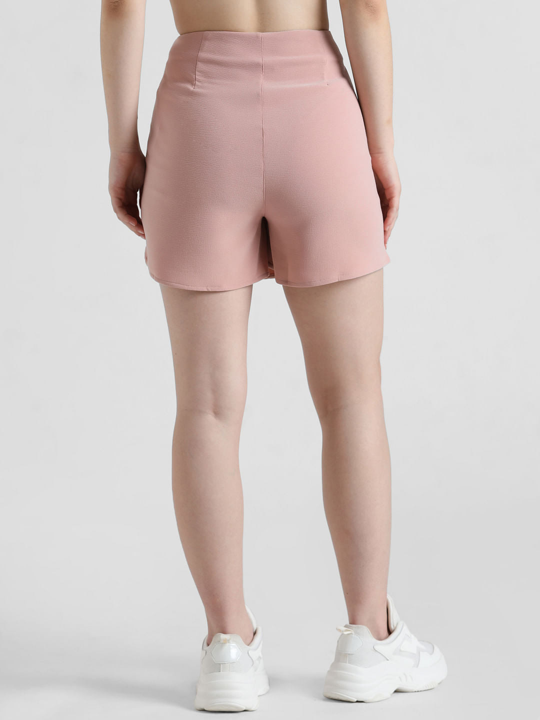 Pink High Rise Asymmetric Skorts